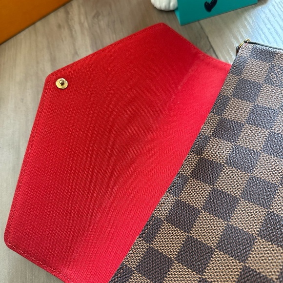 Authentic Pre❤️d Louis Vuitton Damier Ebene Felicie Pochette - Picture 9 of 13